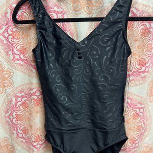 Wear Moi - Tank Leotard with Swirl Design